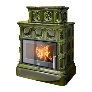 Karelie exclusive s kachľovým soklom - zelená